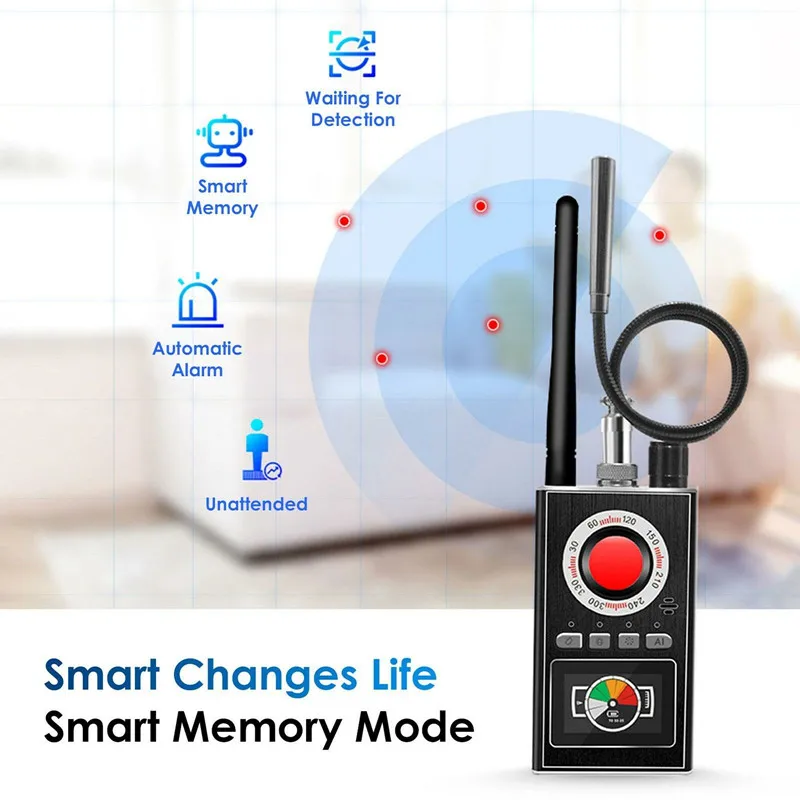 K88 Multi-function Anti-spy Detector Camera GSM Audio Bug Finder GPS Signal Lens RF magnetic Tracker Detect Scanner