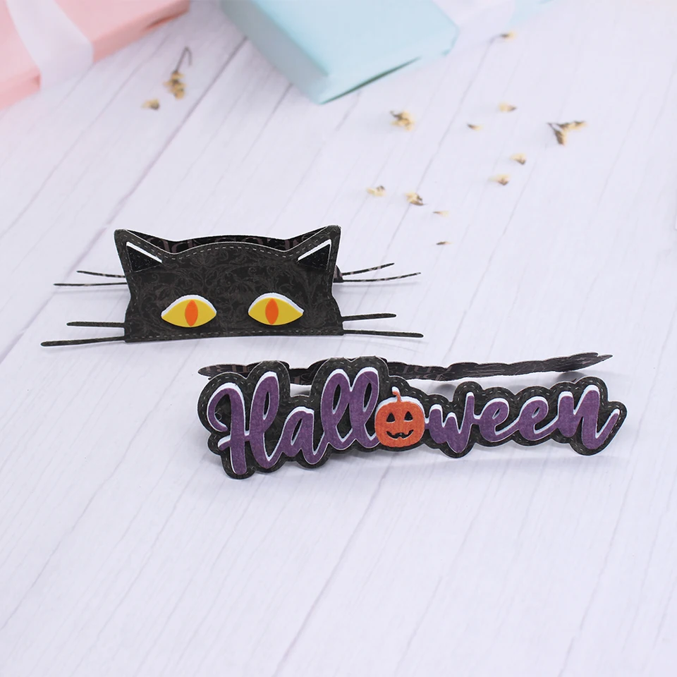 KSCRAFT Halloween Bag Toppers Metal Cutting Dies Stencils For DIY Scrapbookin