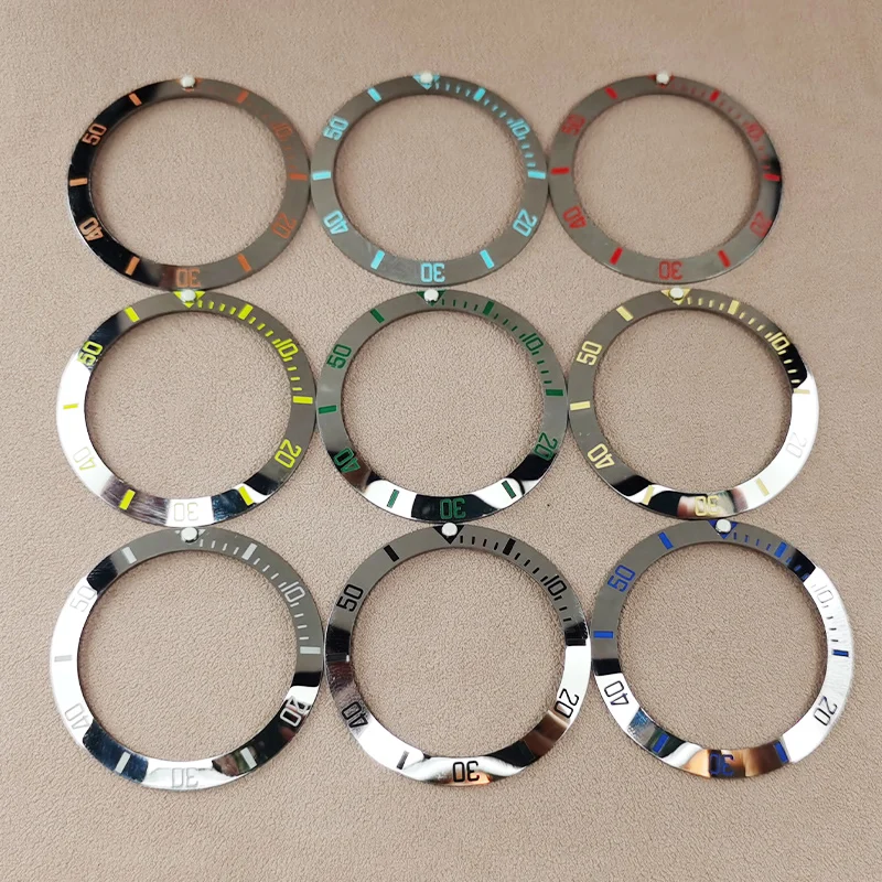 

38mm Ceramics Bezel Insert Fits Seiko SKX007 SKX009 SRPD Watch Case NH35 NH36 Movement Bezel Insert Ring Men Watch Repair Parts