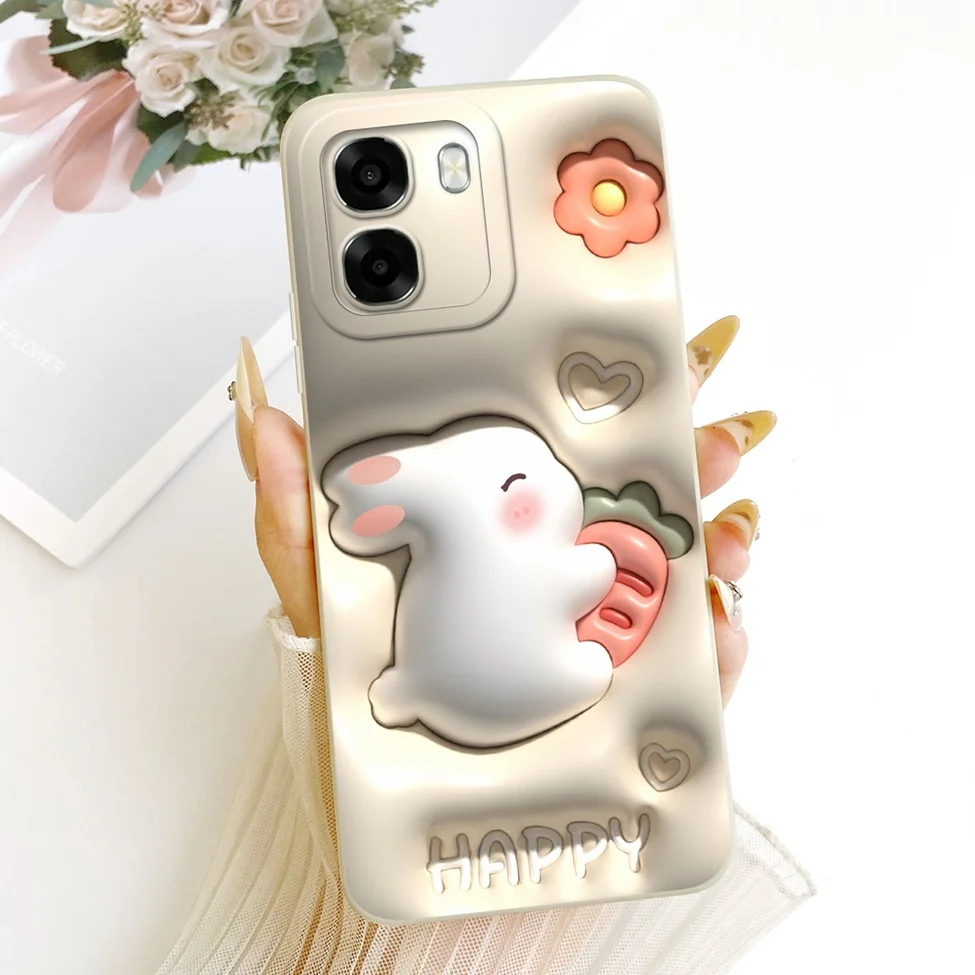 Luxury Fashion Cute Painted Silicone Case - Oppo A6 Series
