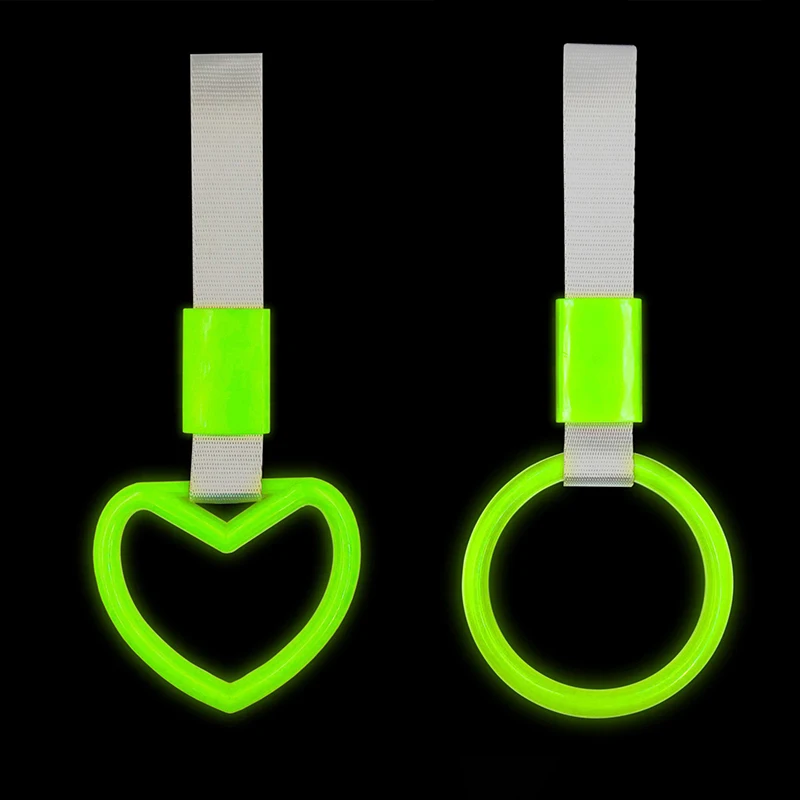 Car Tow Strap Tsurikawa Ring Heart JDM Train Bus Handle Hand Strap Styling Drift Charm Auto Accessories