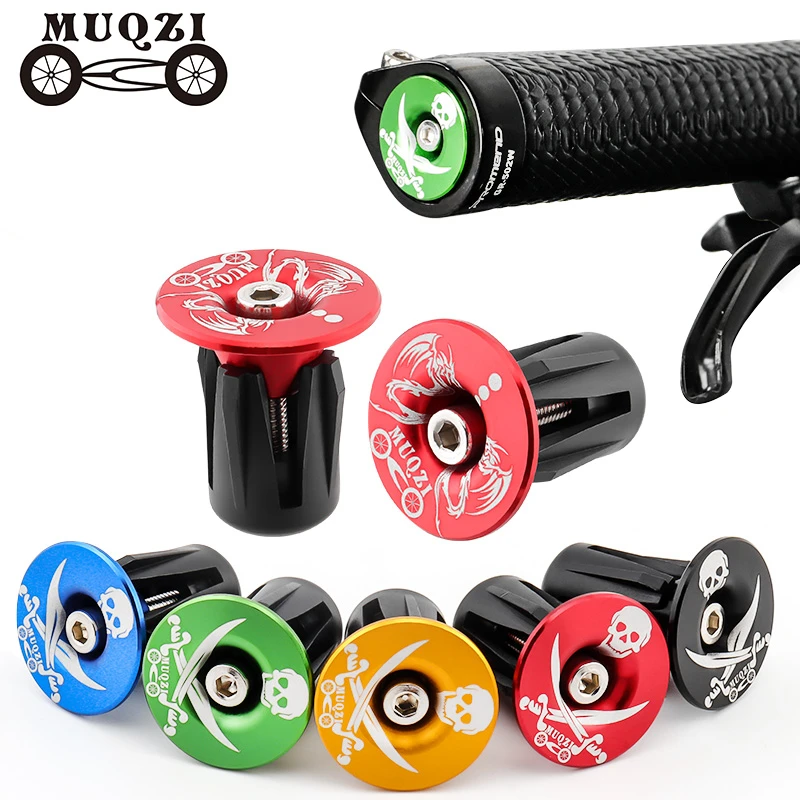 MUQZI 1 Pairs Bike Handlebar End Plugs MTB Road Bike Cycling Aluminum