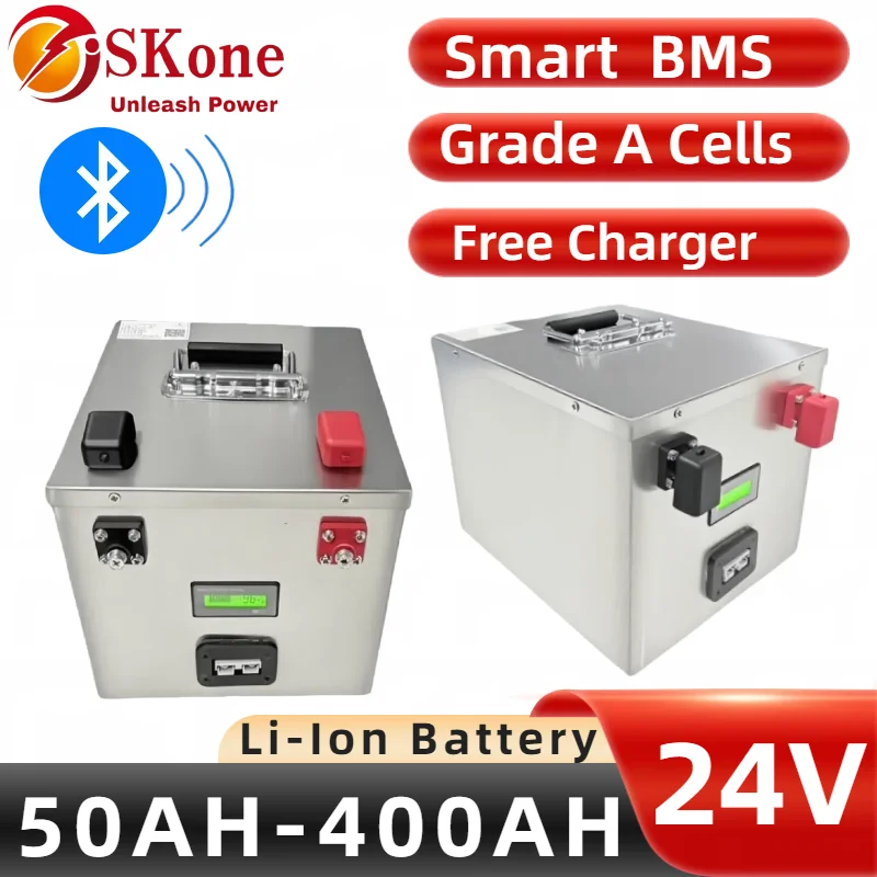 24V Rechargeable Battery with Bluetooth for Solar Backup Systems