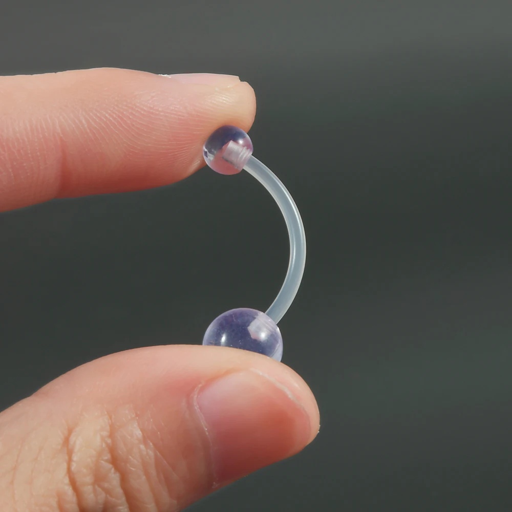 7PCS Acrylic Transparent Belly Button Ring For Pregnant Women - Main Image