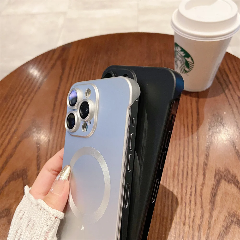 Ultra-Thin Frameless Matte Magnetic Wireless Charging Case - Luxury Design