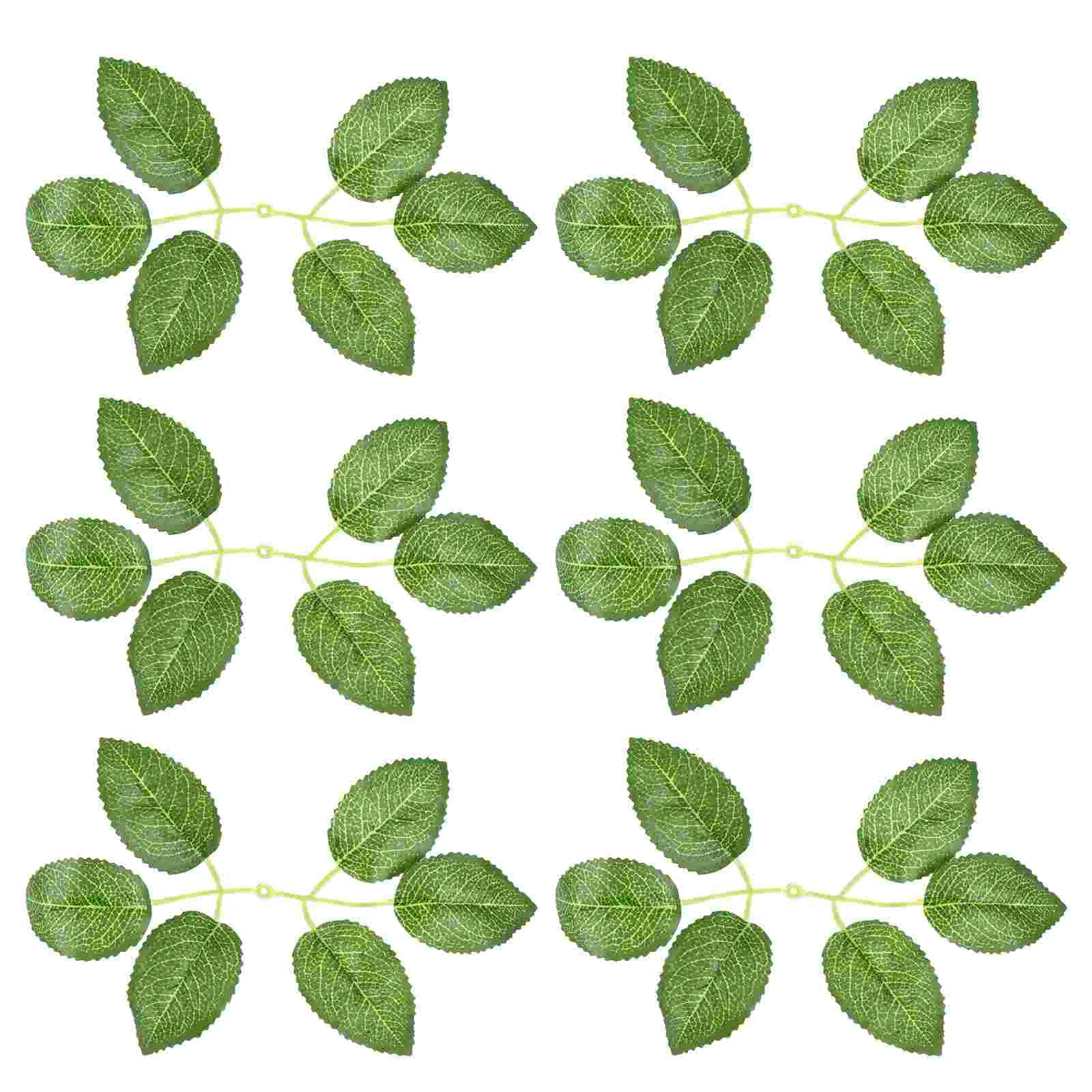 

100 Pcs Artificial Rose Leaves Fake Leaf Decor Roses Garland Ornament Simulation Plant Accessories