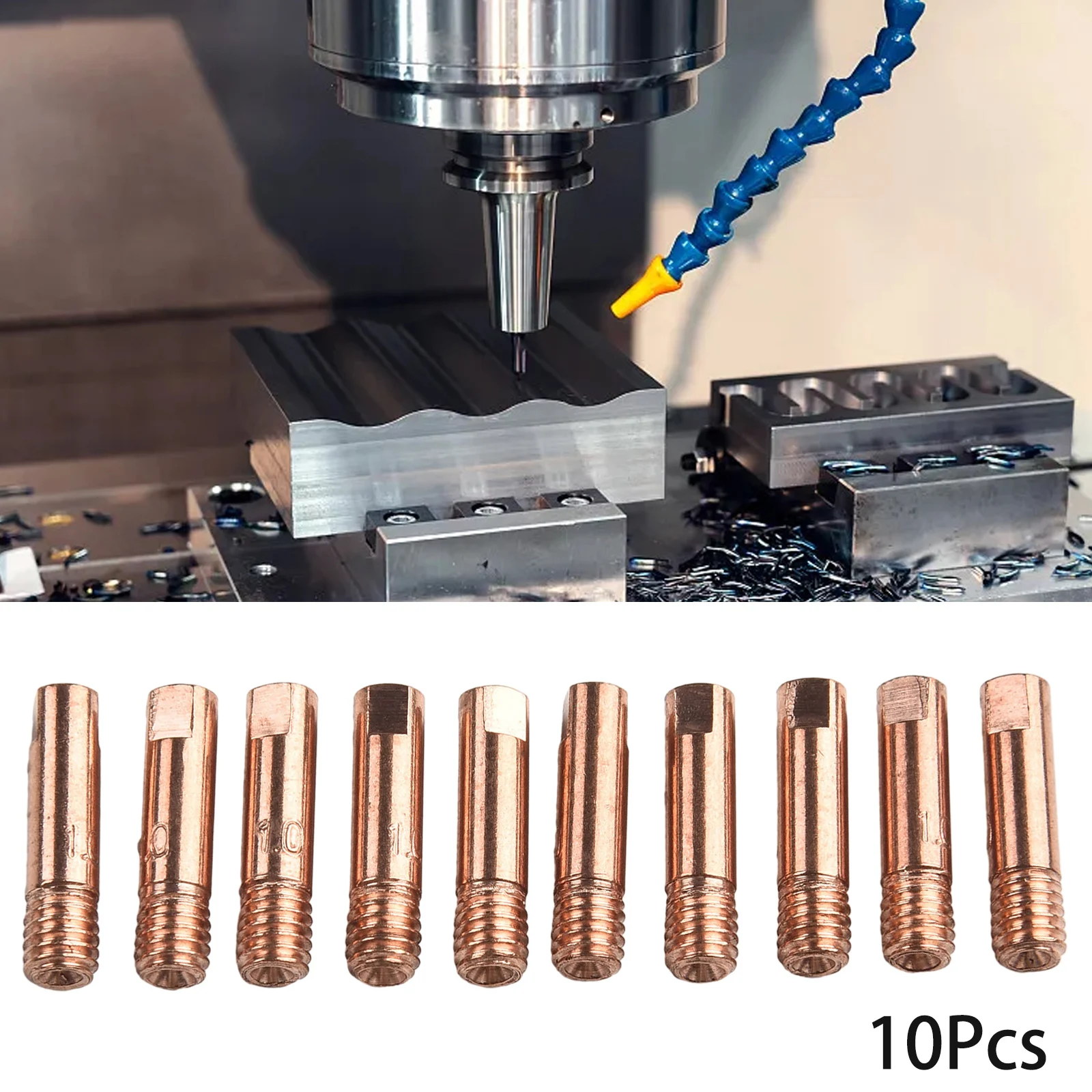 10pcs MB15 15AK Contact Tip Welding Nozzles Kit M6*25mm Metal Welding Torch Power Nozzle 0.6mm 0.8mm 0.9mm 1.0mm 1.2mm Plasma