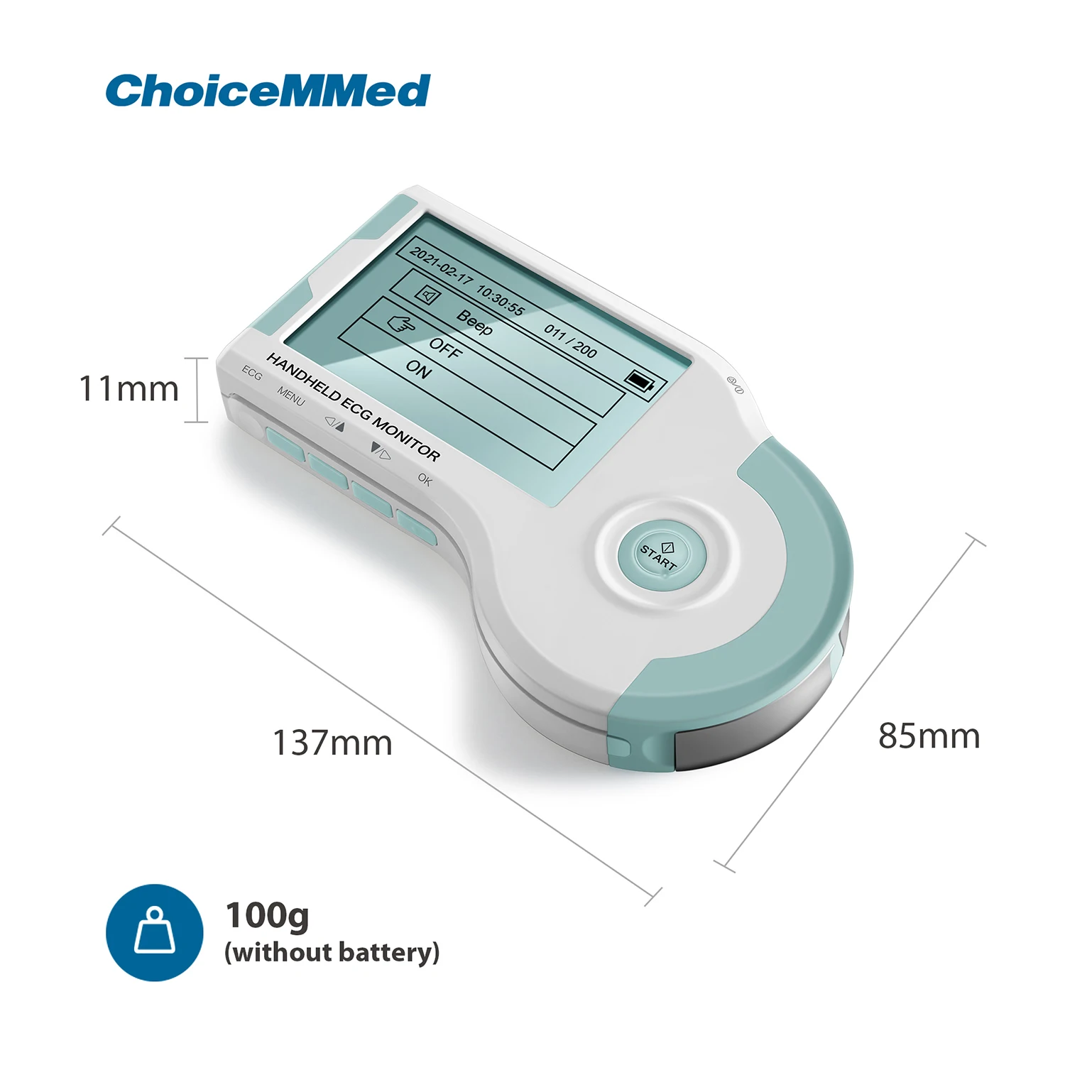 ChoiceMMed Monitor ECG portatile ECG monitoraggio in tempo reale dell' elettrocardiogramma di misurazione continua dell'holter della frequenza  cardiaca - AliExpress