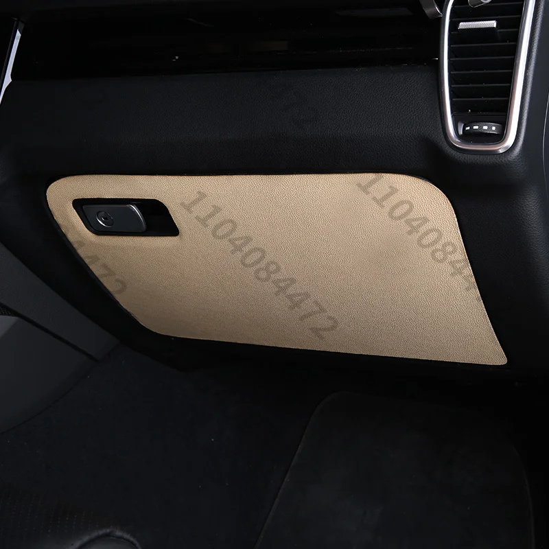 For Porsche Cayenne Macan Panamera Interior Accessories Co-Pilot Storage Panel Protection Anti Kick Pad Decal Sticker