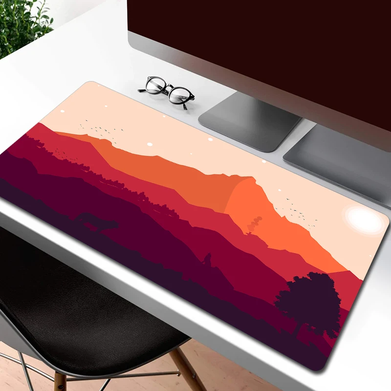 Gaming Mousepad Firewatch Forest HD Print Non-slip Large Computer Mouse Mat Art Game Office Extend Rubber Table Mat XXL
