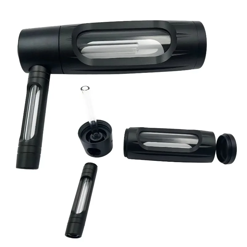 Tobacco Pipe Portable Mini Aluminum Alloy&Glass Smoking Accessories