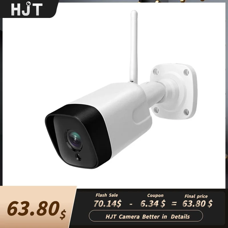 HJT 4G SIM Card IP Camera 4K 5MP HD Wireless WIFI Outdoor Security