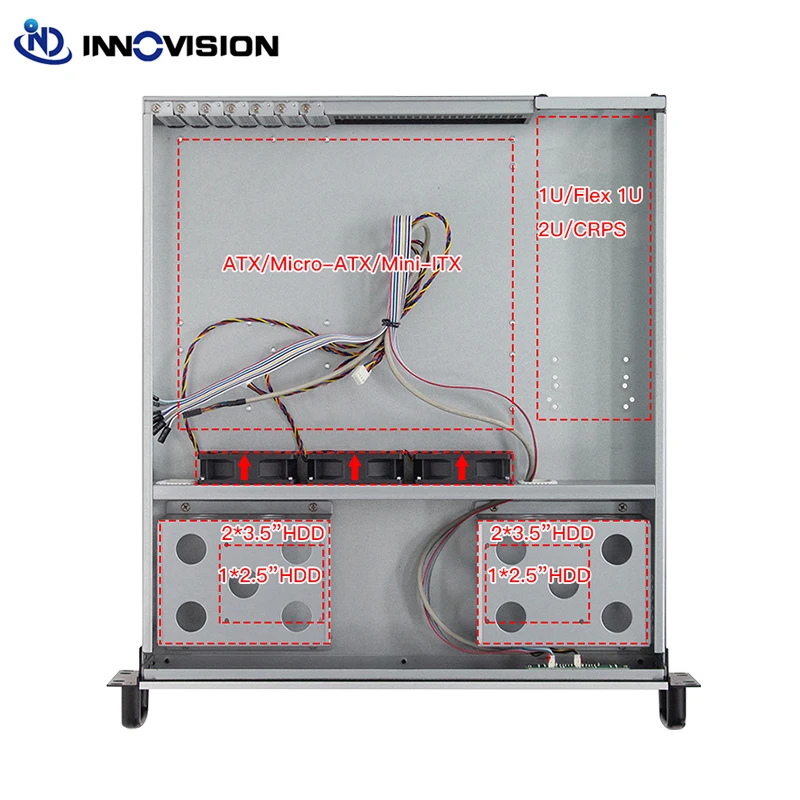 高品質 2U 19インチ ラックマウント 480mm 奥行き サーバーケース