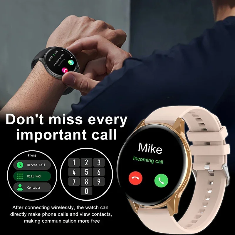 2025 Smartwatch Round AMOLED Display reloj hombre Wireless Bluetooth Smart Watches For Men Women Sleep Monitor For ios Android 5