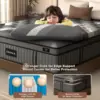 King Mattress 14Inch Soft Memory Foam Hybrid Mattress in Box Plush Feel King Size Mattress with Supportive Pocket Coil 5
