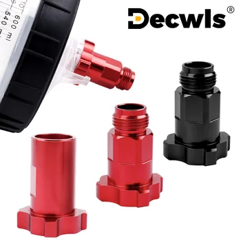 Quick Connector Spray Gun Adapter M16x1.5 Red & Black G3/8 External M16x1.5 Red Internal Airbrush Adapter Disposable Paint Cup 1