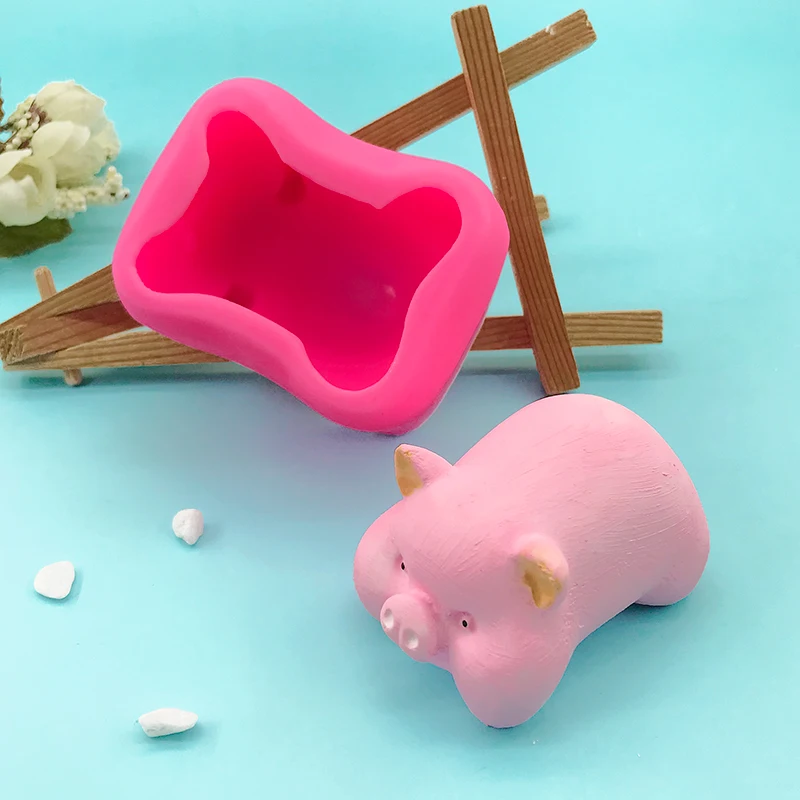 

Cute three-dimensional 3D cute pig shaped silicone mold hotpot base pudding French baked mousse cake mold