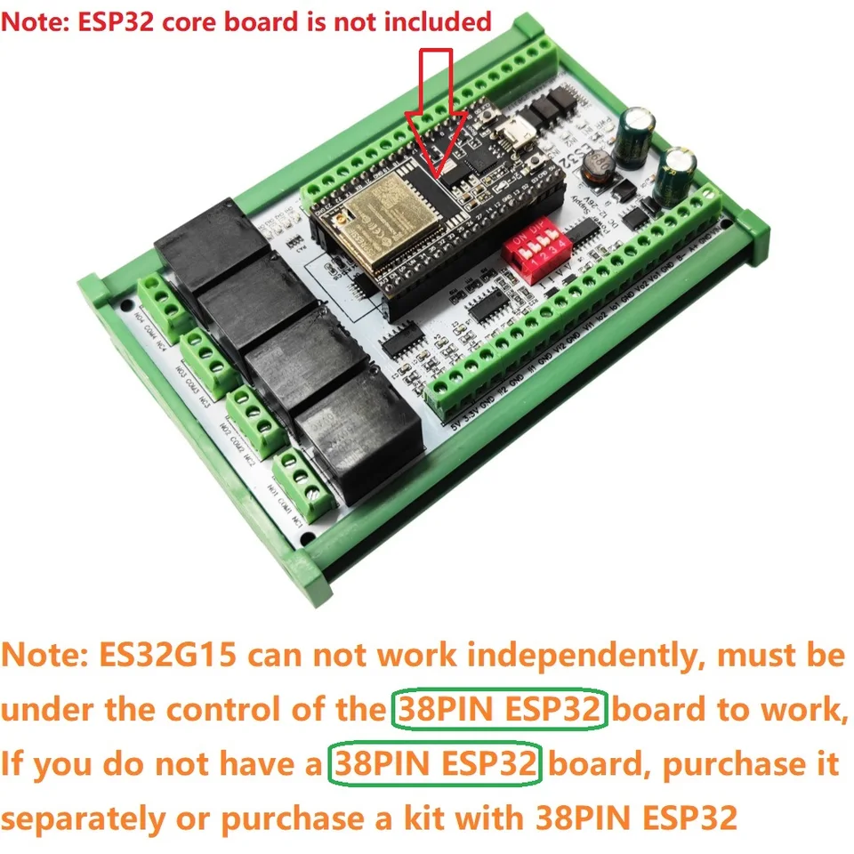 2.4G WIFI RS485 Ethernet Network ADC DAC Development Board Base On  ESP32-DevKitC MQTT IOT Remote Control Switch - AliExpress
