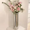 9x28Hcm SUS304 Stainless Steel Vase Decorative Centerpiece For Home or Wedding (Silver) 1