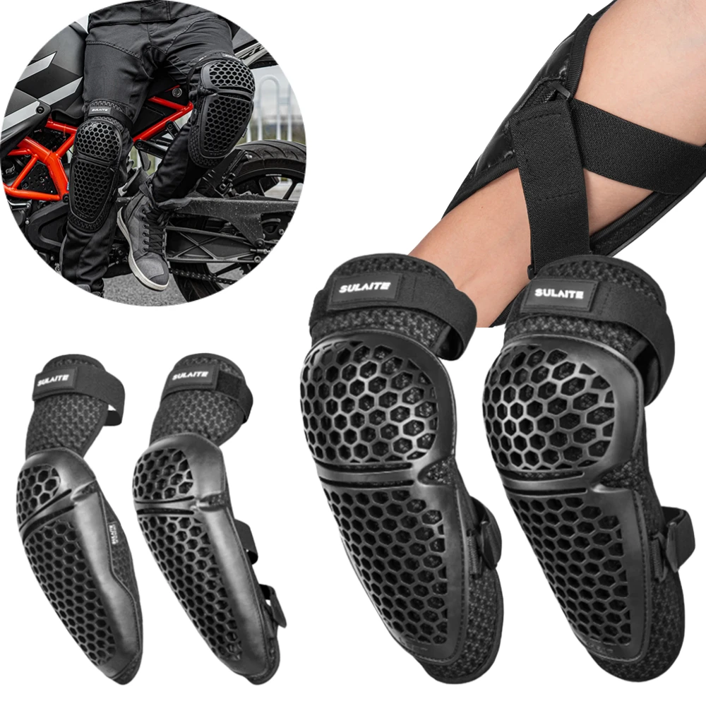 

Motorcycle Knee Pads Motocross Knee Brace Mesh Motorcycle Elbow Protector Sports Knee Pads Cross Protections Downhill Knee Pads