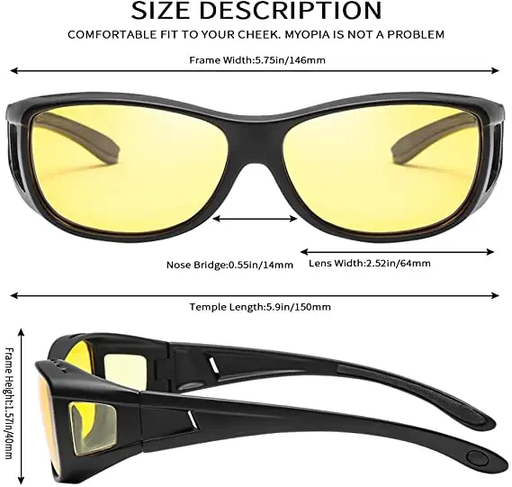 Car Night Vision Sunglasses Safety Driving Goggles Night Driving Glasses Unisex Sun Glasses UV Protection Sunglasses night vision sunglasses