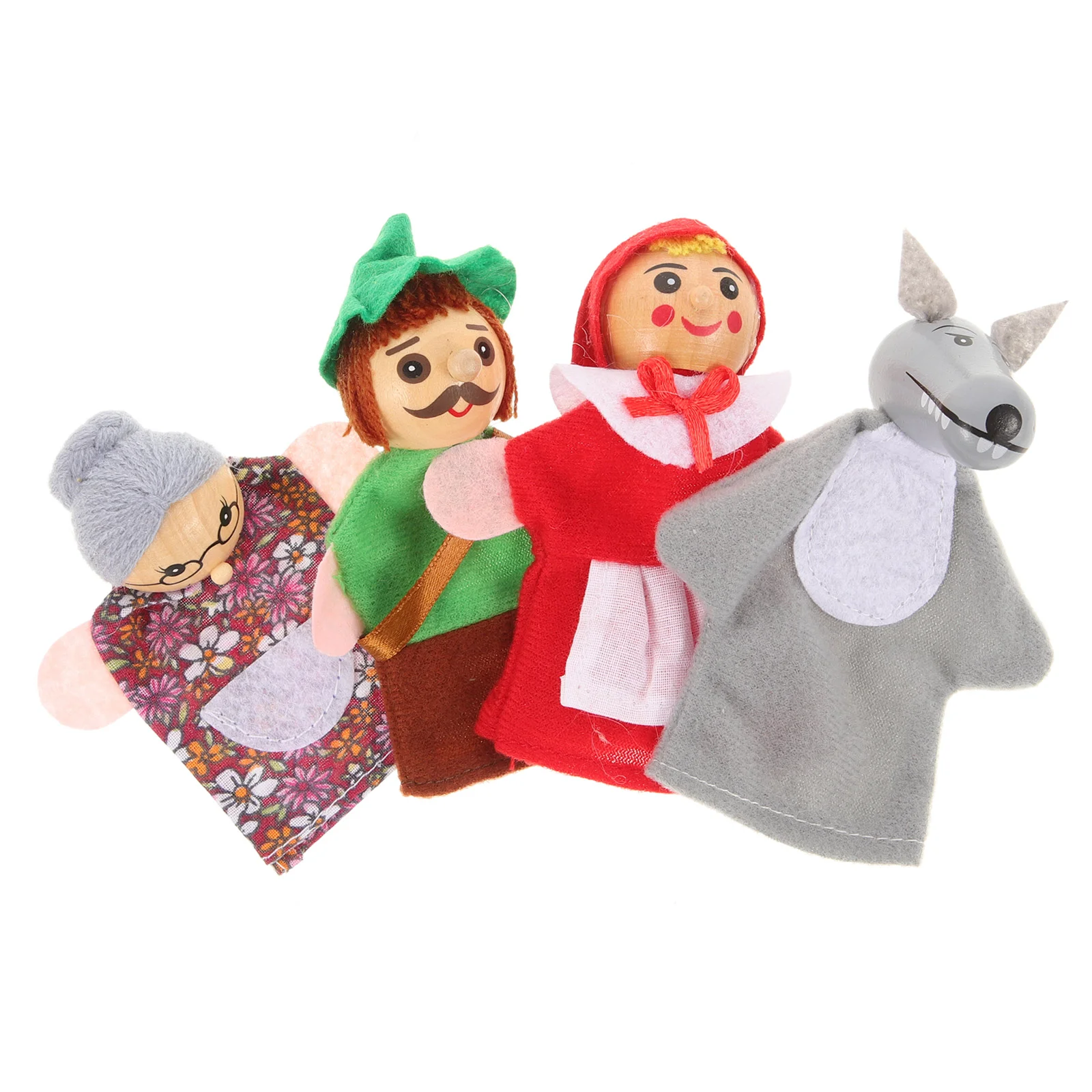

Finger Puppets Set Plush Family Puppet Toys Soft Hands Game Educational Autistic Children