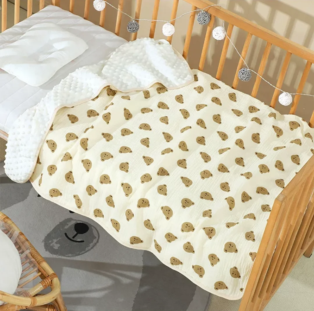 Cotton Baby Quilt Spring Summer Blanket Children's Muslin Comforter Soft Kindergarten Quilt Baby Items Bedding Doudou Blanket
