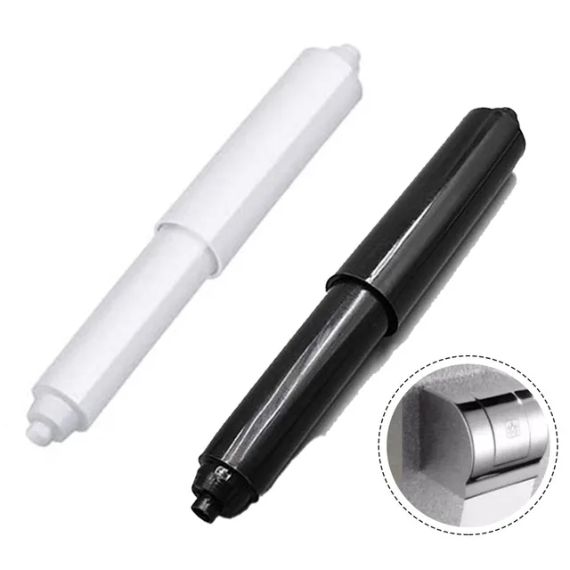 1/3 pièces remplacement rouleau de papier toilette arbre blanc en plastique porte-rouleau de toilette rouleau broche insérer ressort pour accessoire de salle de bain 2