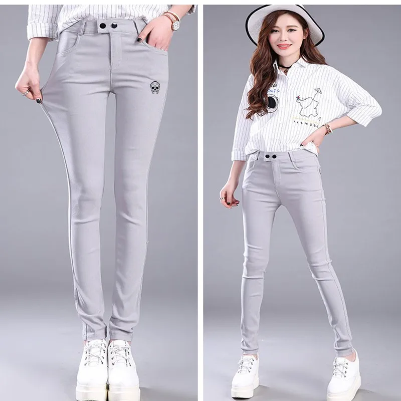 

High Quality Women Golf Trousers Fashion High Elastic Slim Straight Tube Jeans Comfortable Wear-resistant Ladies Golf Wear Pants