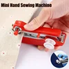 Handheld Portable Mini Sewing machine Simple DIY Sewing Fabric Embroidery Manual Operation Tool for Travel Outdoor Travel NEW 1