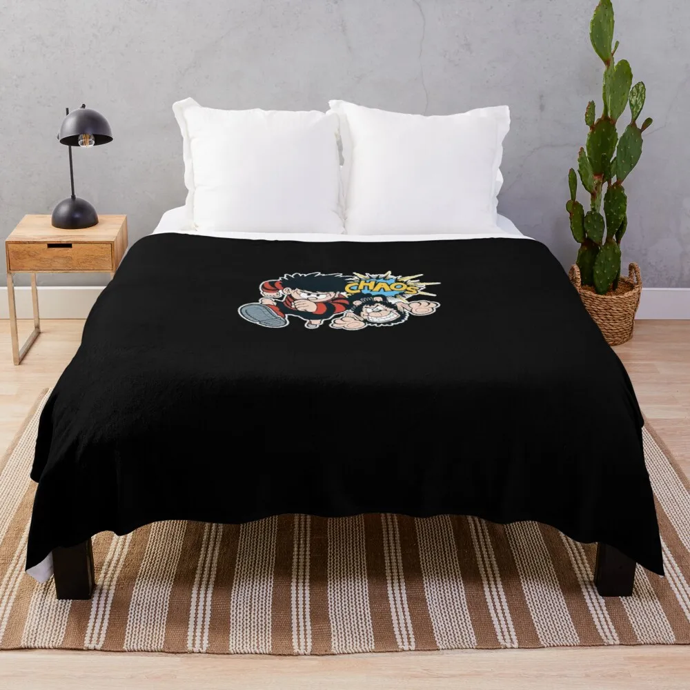 

Dennis and Gnasher Throw Blanket Furry Blanket Shaggy Blanket Fuzzy Blanket