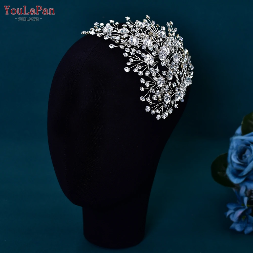 

TOPQUEEN Woman Hair Comb for Party Handmade Rhinestone Bridal Hair Clip Wedding Hair Accessories Bride Headpiece with Comb HP561