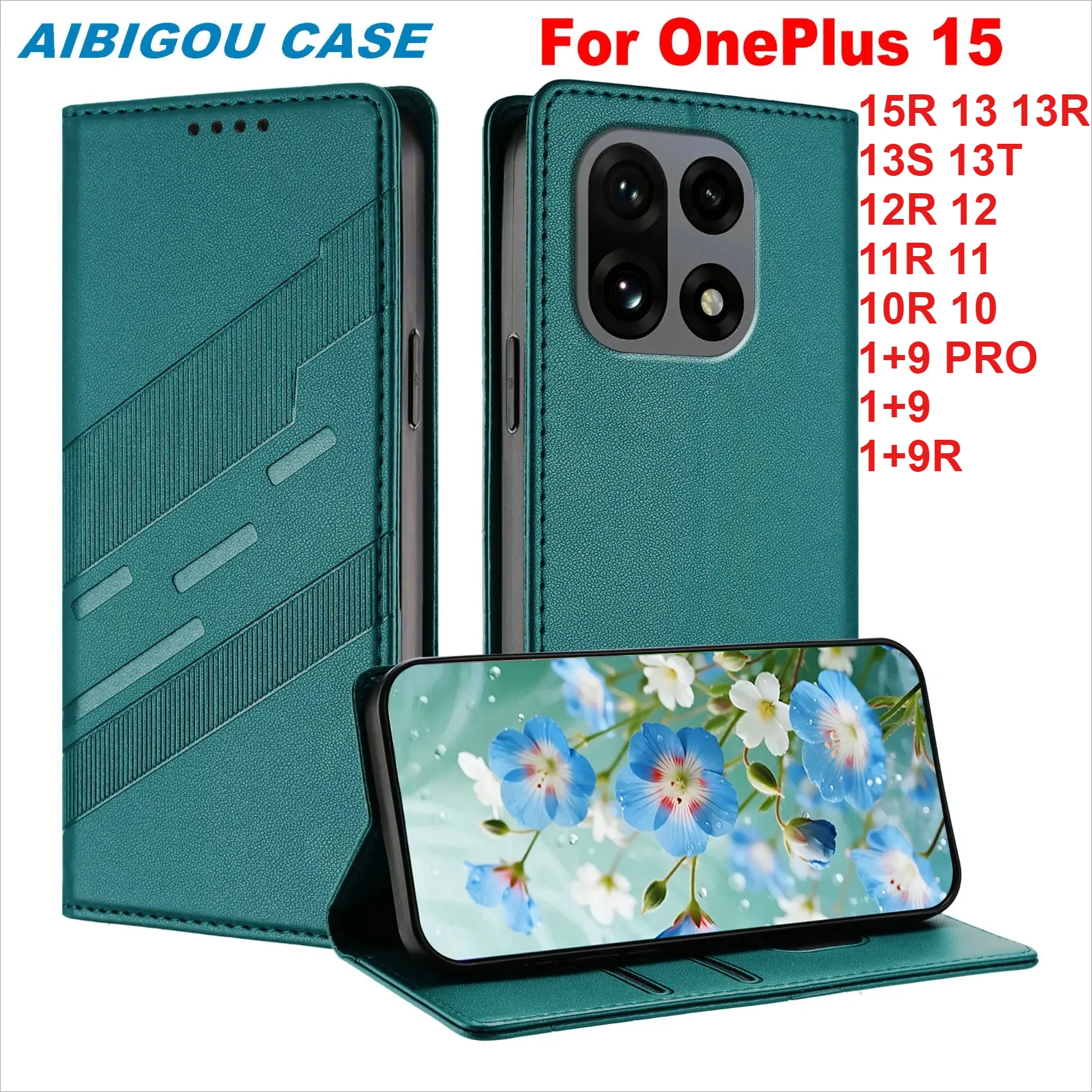 Luxury Leather Retro Wallet Flip Case with Magnetic Closure - Full Coverage Phone Cover