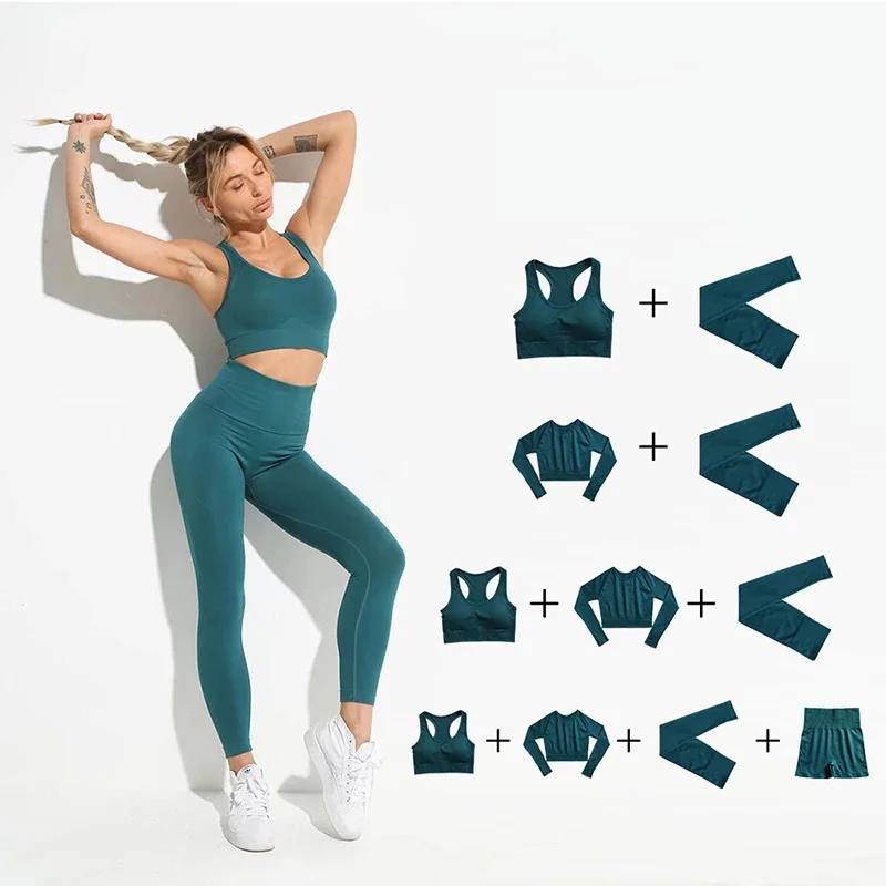 Seamless Yoga Set Workout Clothes For Women Sportswear Sport Set Wo