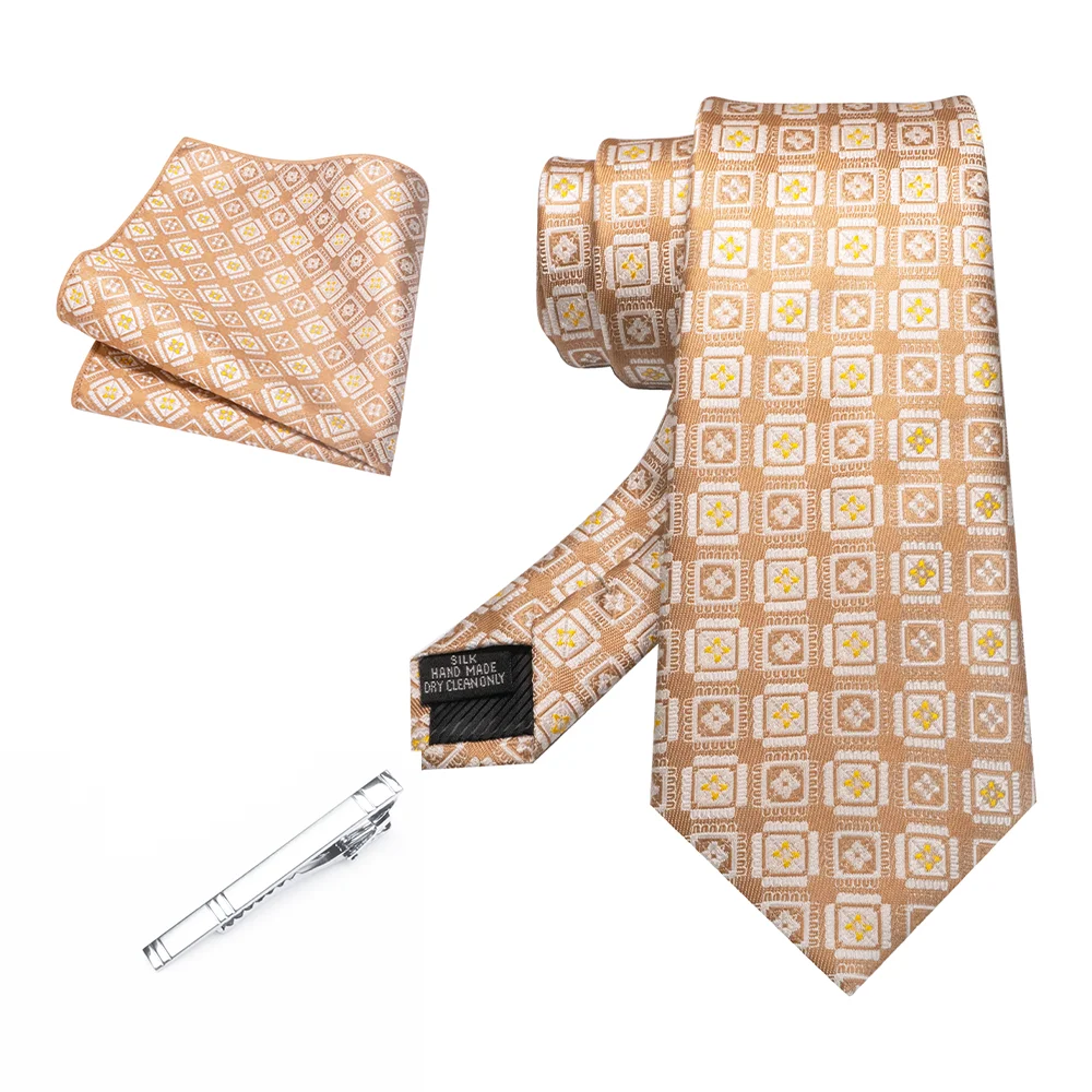 EASTEPIC 8 cm Herrenkrawatte Rot Grün Paisley Krawattenset mit Krawattenklammer Hochwertiges Accessoire für Hochzeit und Party Ausverkaufsartikel – Detail 15