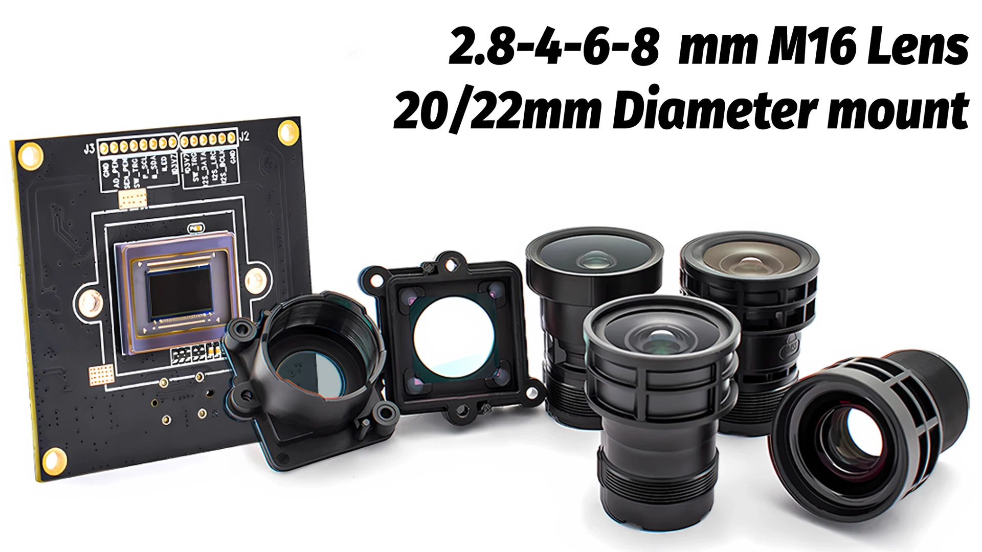 4K 60FPS USB3.0 Camera Module With 2.8mm M16 Mount Lens 1/1.8" IMX678 CMOS Indus