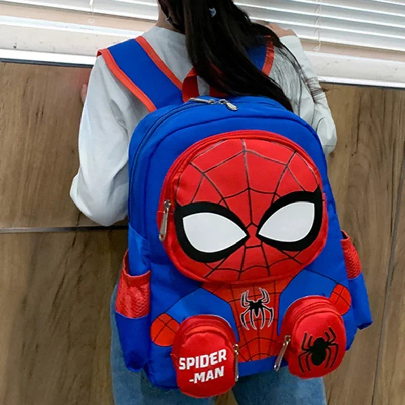 Cosplay Spiderman Backpacks Super Heroes Student School Bag Cartoon 3D Stereo Kindergarten Backpack Children's Travel Bag Gift 2