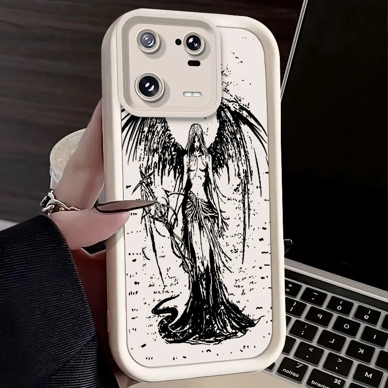 Retro Punk Angel Silicone Phone Case Cover