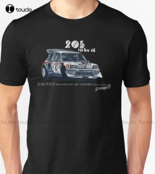 

Ралли Group B-205 Turbo 16 205 Turbo 16 T16 Road Ver Shirt Gti Rally Wrc Group B унисекс Custom Aldult Teen унисекс