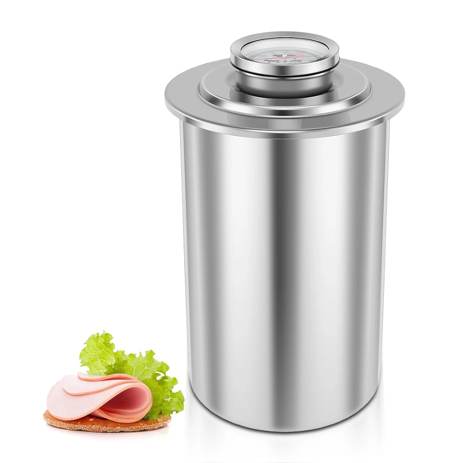 

Пресс-форма для ветчины, пресс-форма для мяса, пресс-форма для мяса с термометром для приготовления свинины, птицы, кухонные аксессуары из нержавеющей стали