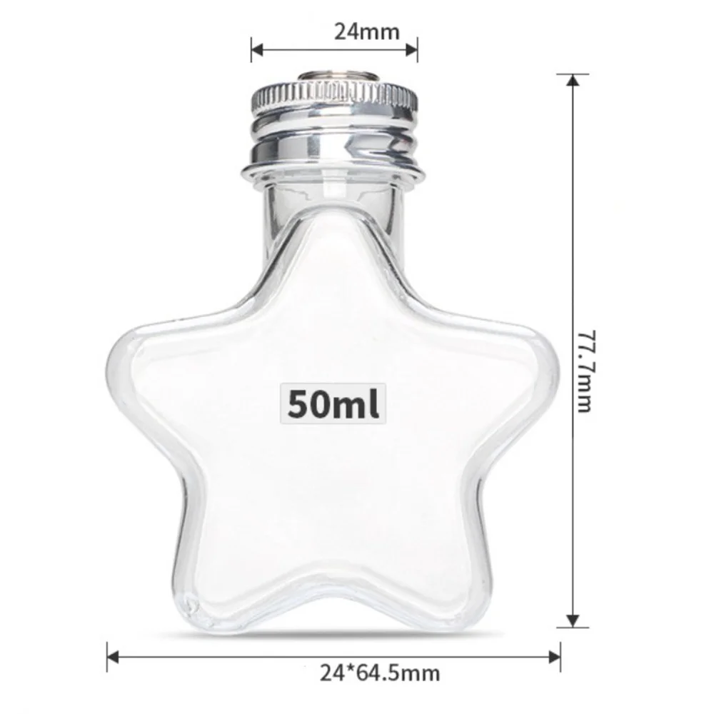 10Pcs Christmas Booze Balls-Xmas Fillable Booze Tree Ornaments-Clear Plastic Xmas Hanging Pendant 50ml Candy Juice Bottle