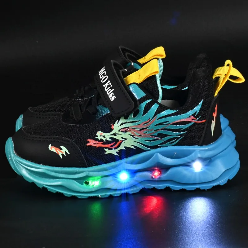 【Fast-selling】 New Women Sneaker Fashion Simple Glow Kids Shoe LED Lights Breathable Comfort Boy Shoes Sports Classic Trend Autumn Casual Shoes.