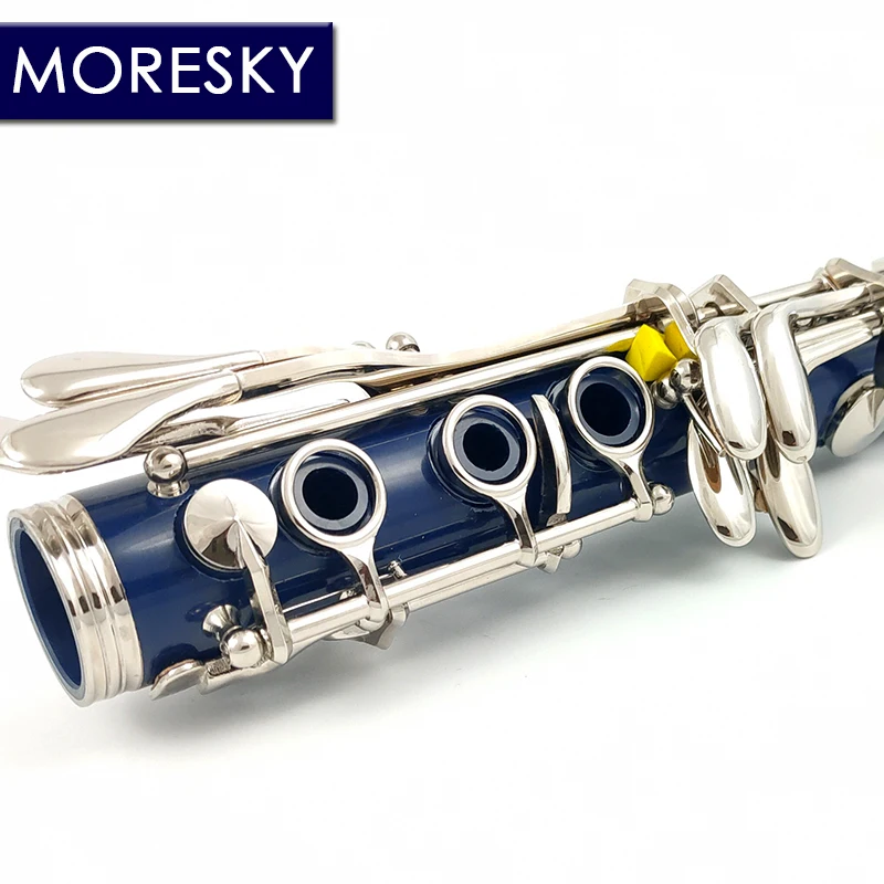 MORESKY-Bb Clarinet, Case, 17 Keys, Sib Klarnet, Navy Blue, E109