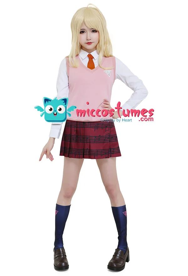 

Women Girls JK School Uniform Cosplay Costume School Uniform with Sweater Vest
