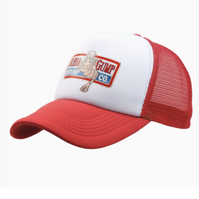 Outdoor Forrest Bubba Gump Red Cap Shrimp CO. Baseball Hat Forrest Gump Costume Cosplay Printed Embroidery Sport Hats
