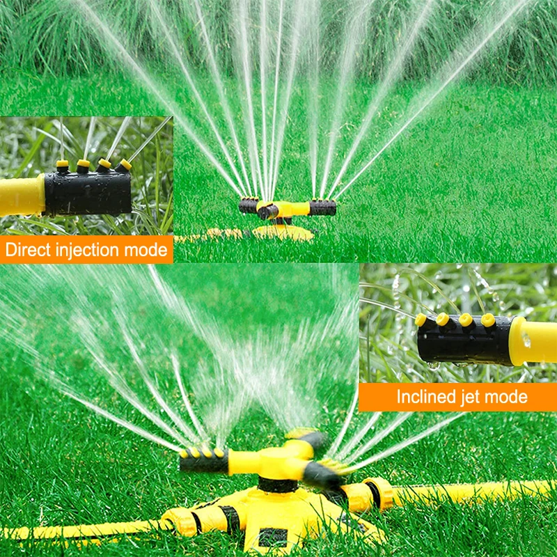 Adjustable 360 Degree Automatic Rotating Garden Sprinkler Large Area Coverage Lawn Sprinklers For Plant Irrigation Garden Sprinkler