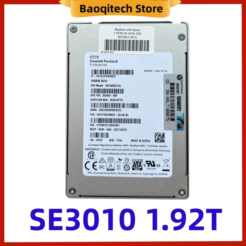 

SSD-накопитель SE3010, 1,92 ТБ, SATA, 1920 ГБ, 6G
