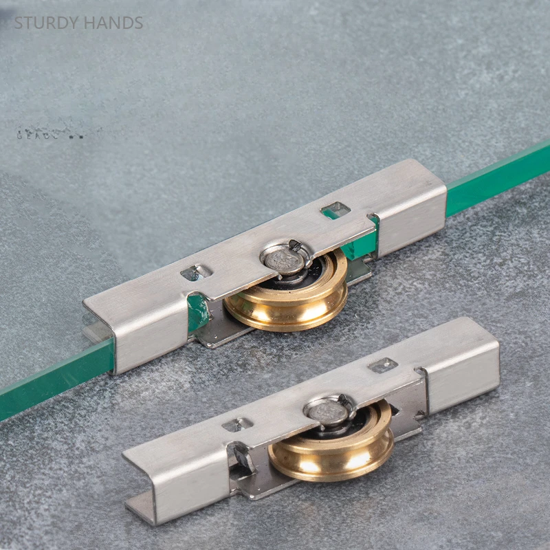 4PCS stainless steel copper roller 8mm sliding glass door window pulley window decoration hardware accessories sliding door rollers window pulley