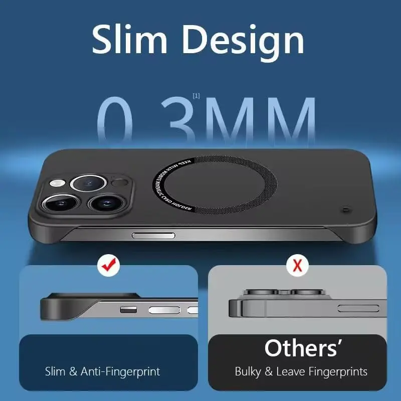 Sleek Luxury Borderless Phone Case with Strong Magnetic Grip and Matte Finish