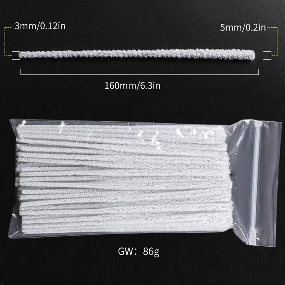 Smoking Pipe Cleaners 50/100Pcs Blend Cotton Rods Tobacco Smoke Mouthpiece Convenient Disposable Cleaning Tool Smoking Accessory